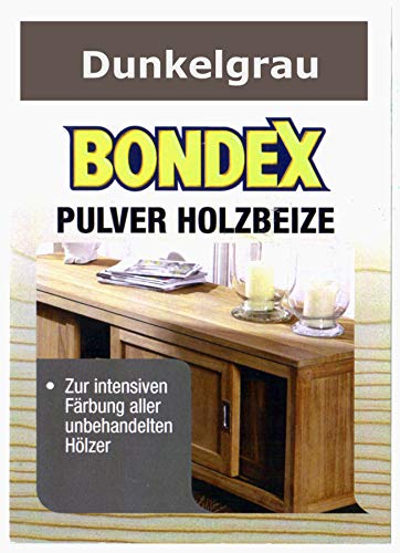 Bondex Holzbeize Pulverbeize Beutelbeize Beize auf Wasserbasis für Möbel 5er Pack (dunkelgrau) von Bondex