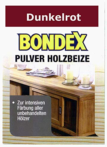Bondex Holzbeize Pulverbeize Beutelbeize Beize auf Wasserbasis für Möbel 5er Pack (dunkelrot) von Bondex