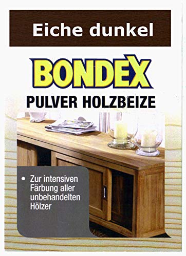 Bondex Holzbeize Pulverbeize Beutelbeize Beize auf Wasserbasis für Möbel 5er Pack (eiche dunkel) von Bondex