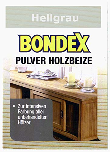 Bondex Holzbeize Pulverbeize Beutelbeize Beize auf Wasserbasis für Möbel 5er Pack (hellgrau) von Bondex