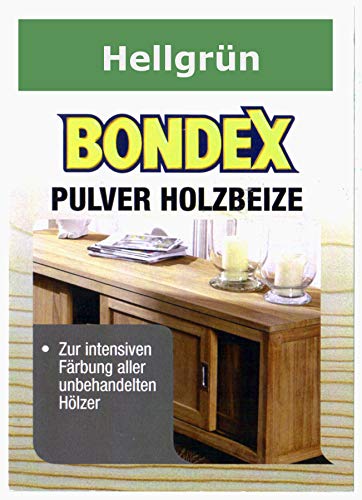 Bondex Holzbeize Pulverbeize Beutelbeize Beize auf Wasserbasis für Möbel 5er Pack (hellgrün) von Bondex