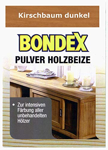 Bondex Holzbeize Pulverbeize Beutelbeize Beize auf Wasserbasis für Möbel 5er Pack (kirschbaum dunkel) von Bondex