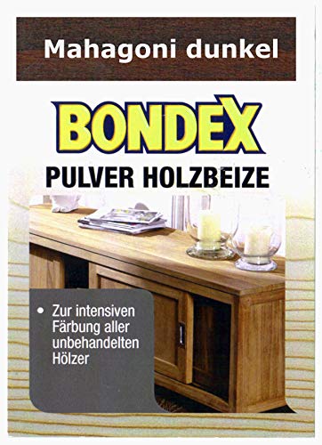 Bondex Holzbeize Pulverbeize Beutelbeize Beize auf Wasserbasis für Möbel 5er Pack (mahagoni dunkel) von Bondex