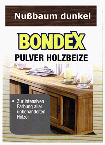 Bondex Holzbeize Pulverbeize Beutelbeize Beize auf Wasserbasis für Möbel 5er Pack (nußbaum dunkel) von Bondex