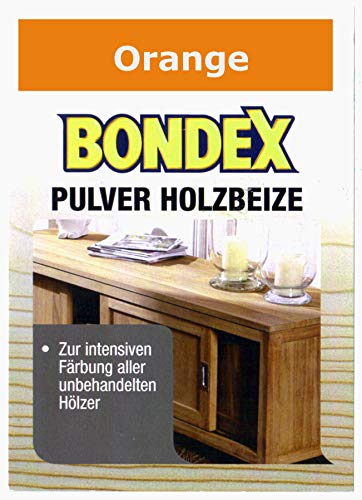 Bondex Holzbeize Pulverbeize Beutelbeize Beize auf Wasserbasis für Möbel 5er Pack (orange) von Bondex