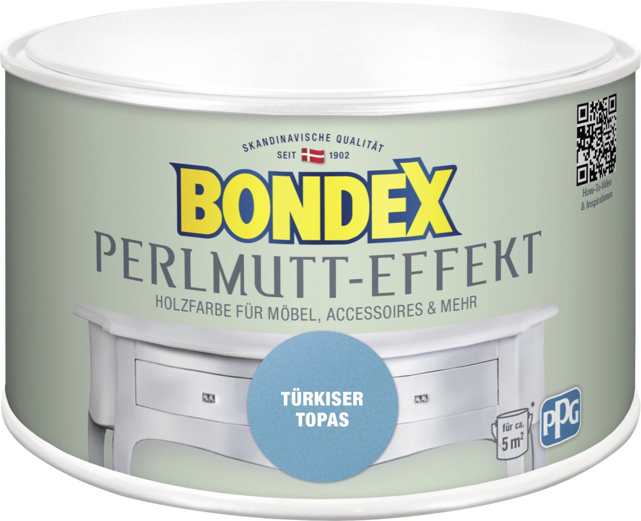 Bondex Holzfarbe Perlmutt-Effekt 500 ml tuerkiser topas von Bondex