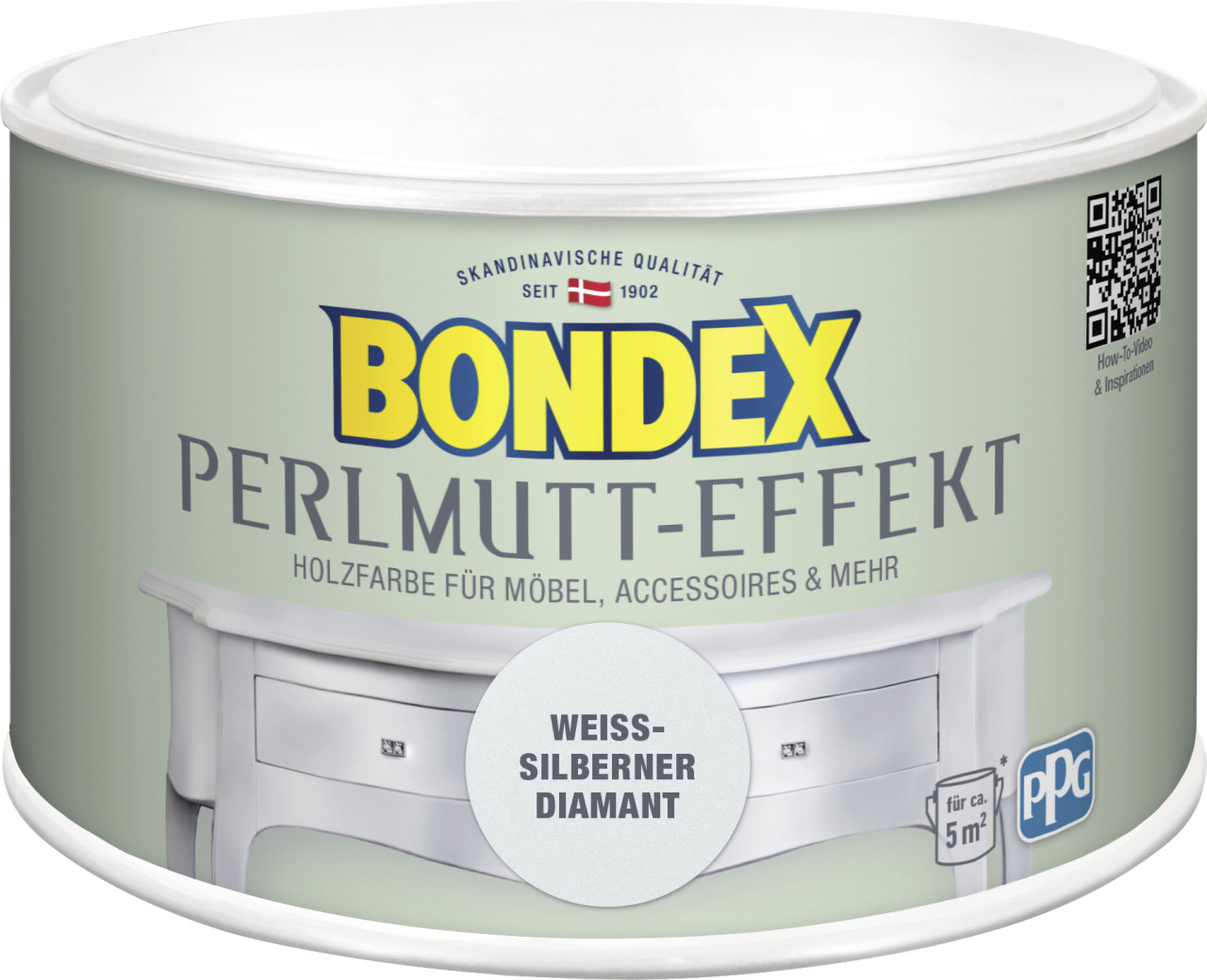 Bondex Holzfarbe Perlmutt-Effekt 500 ml weißer diamant von Bondex