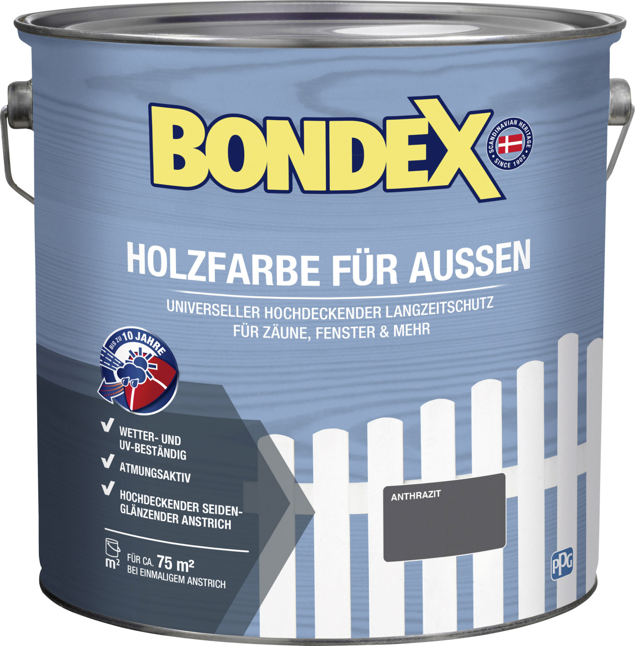 Bondex Holzfarbe für Aussen 7,5 L anthrazit von Bondex