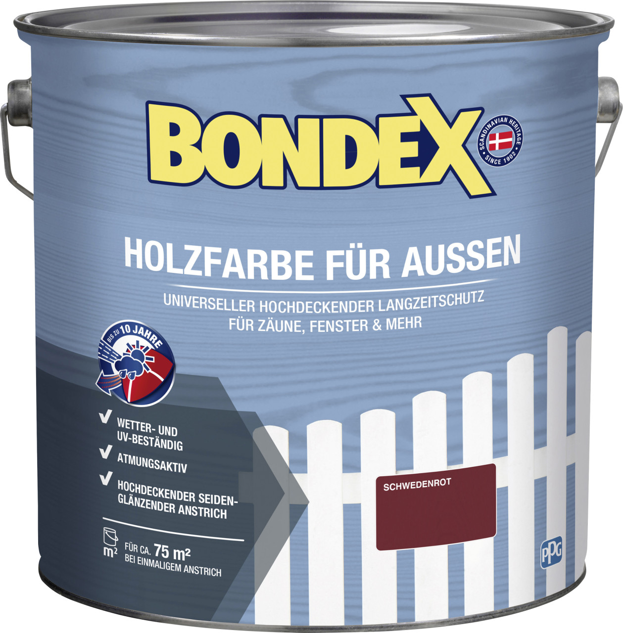 Bondex Holzfarbe für Aussen 7,5 L schwedenrot von Bondex