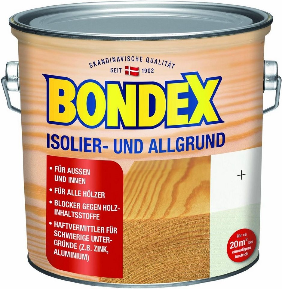 Bondex Holzgrundierung Bondex Isolier- und Allgrund 2,5 L weiß von Bondex