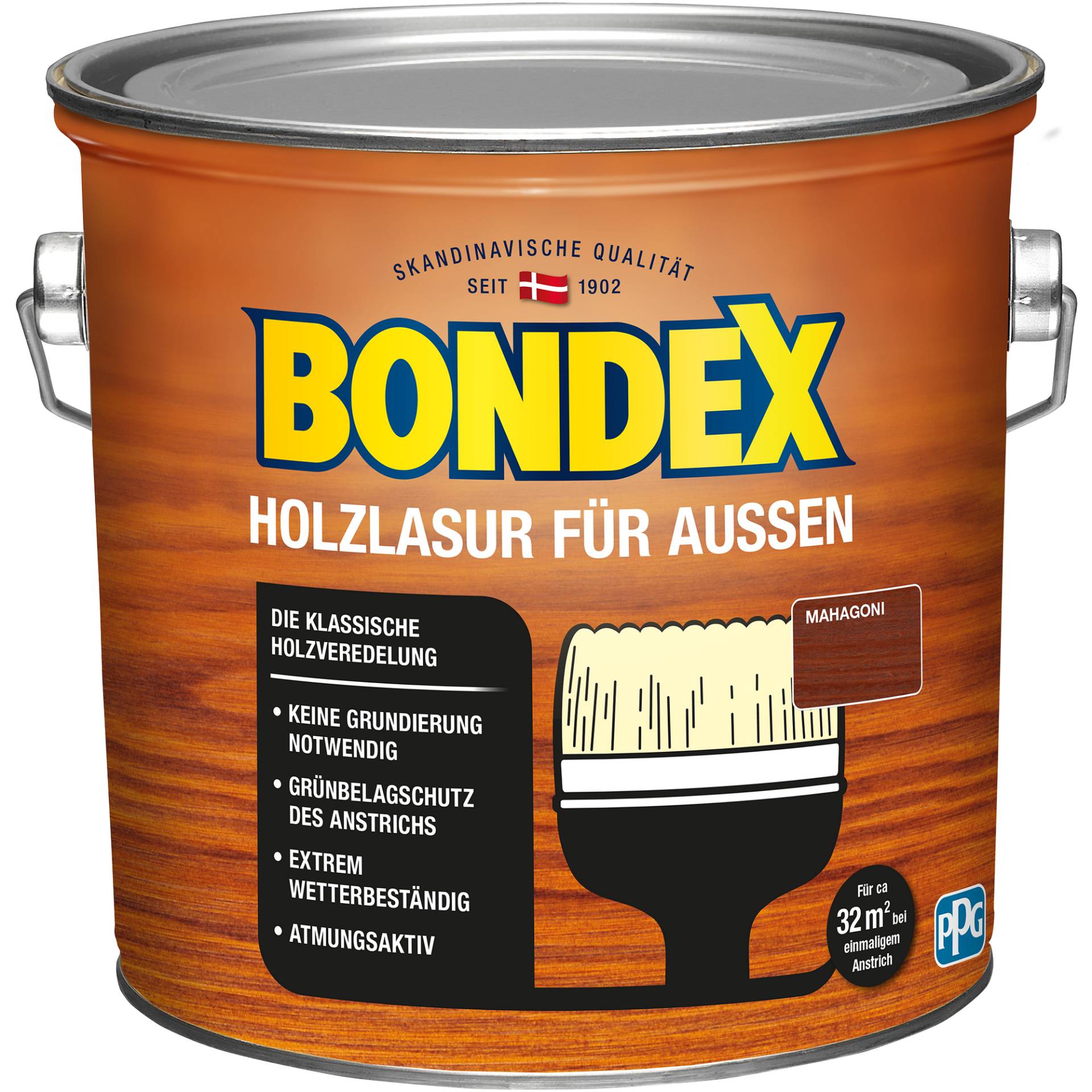 Bondex Holzlasur mahagonifarben 2,5 l von Bondex