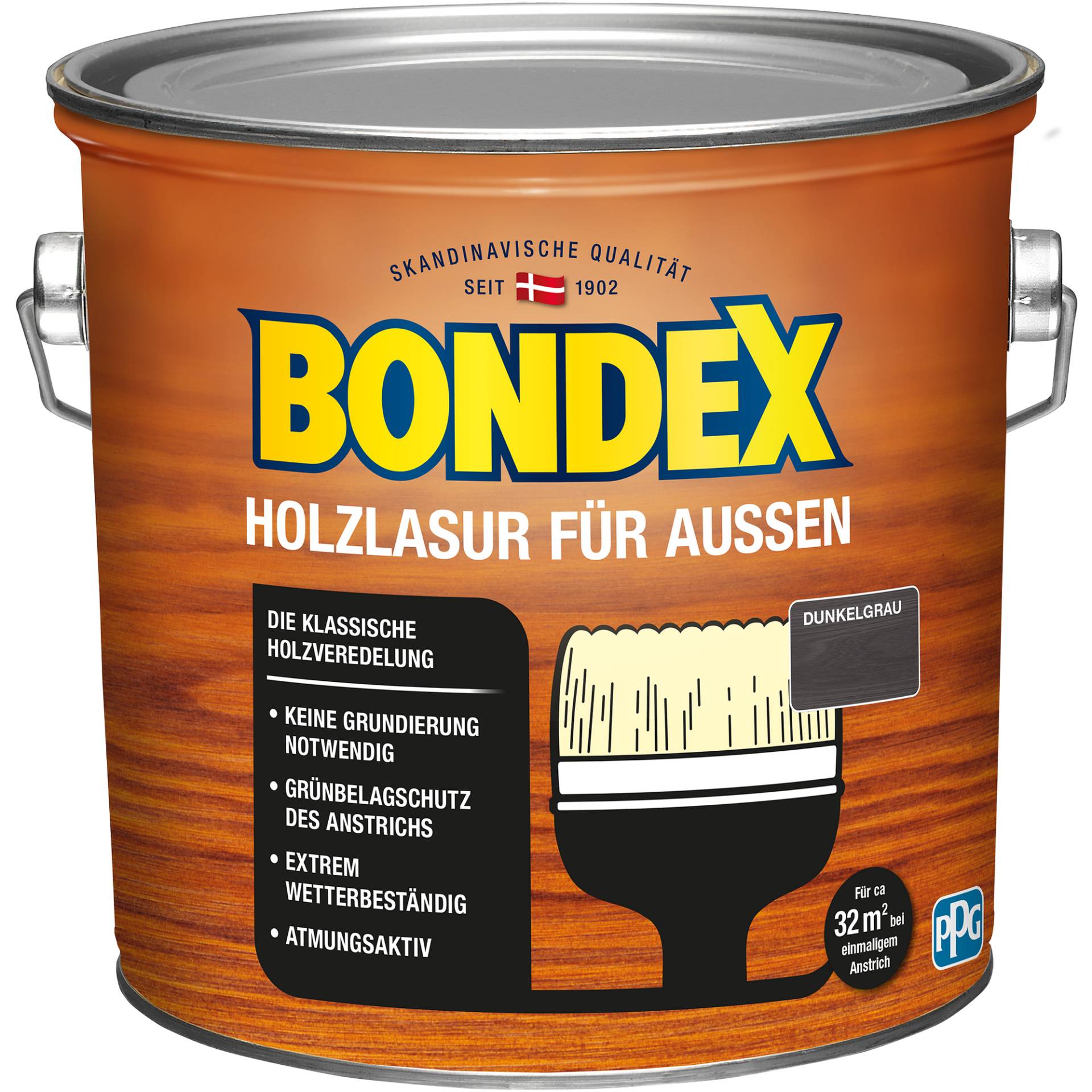Bondex Holzlasur dunkelgrau 2,5 l Bondex Holzlasur dunkelgrau 2,5 l von Bondex
