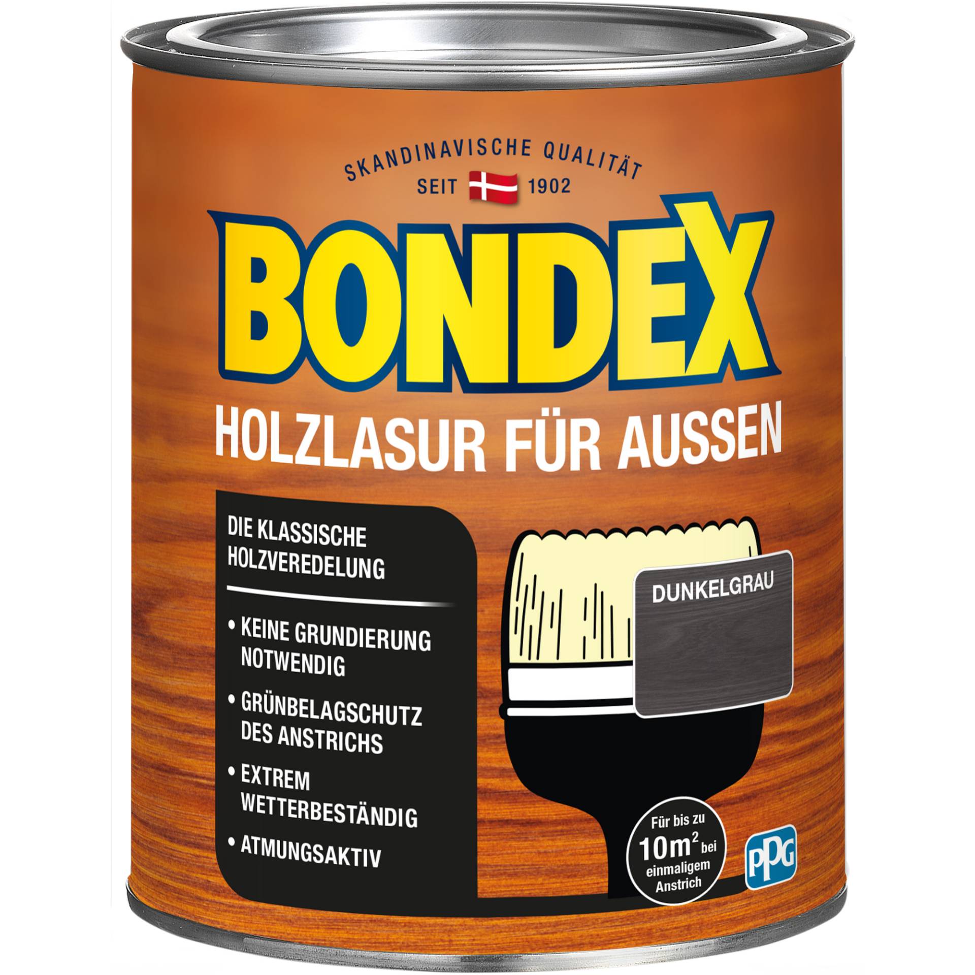 Bondex Holzlasur dunkelgrau 750 ml Bondex Holzlasur dunkelgrau 750 ml von Bondex