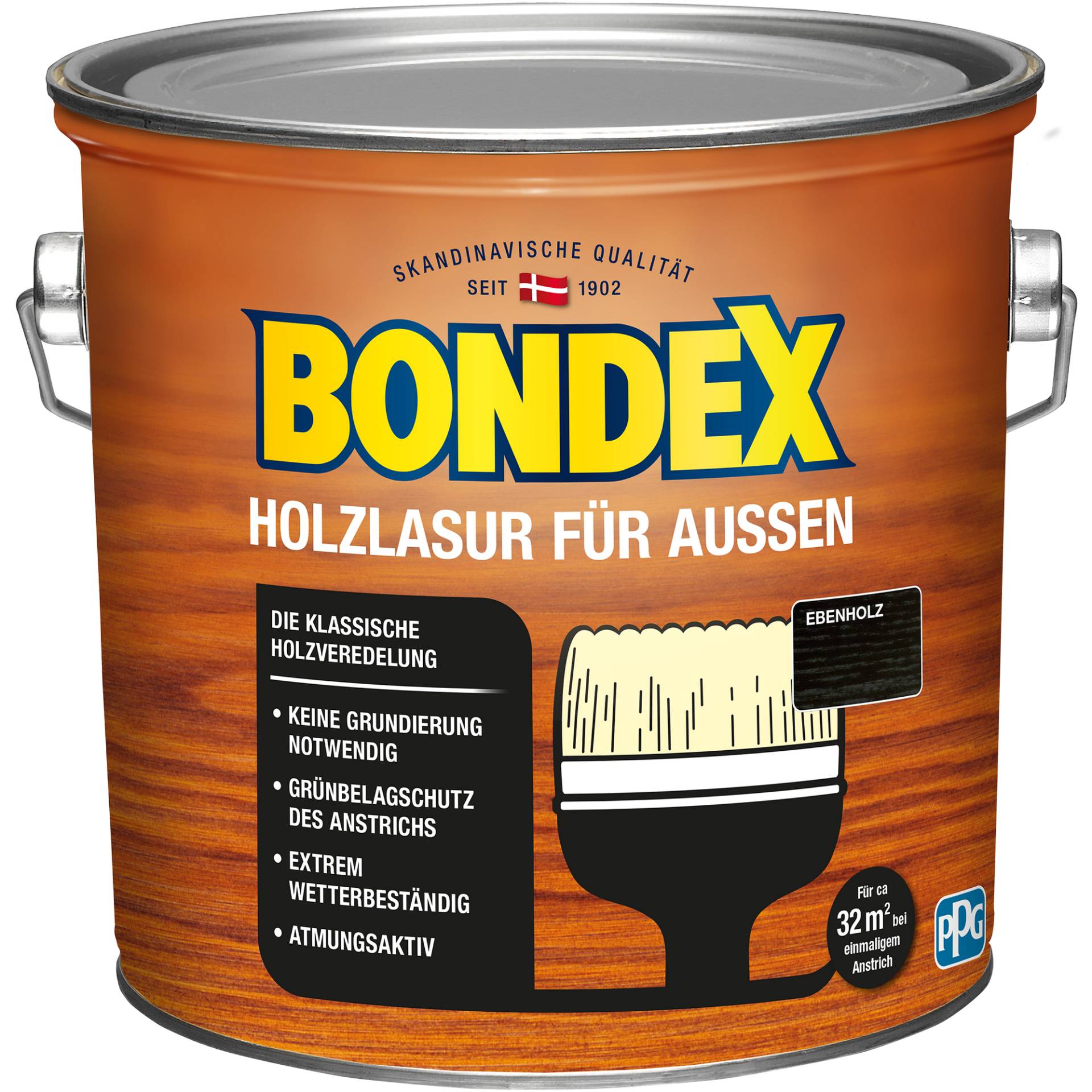 Bondex Holzlasur ebenholzfarben 2,5 l von Bondex