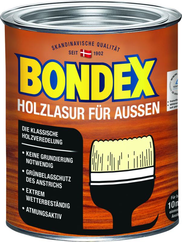 Bondex Holzlasur für Außen Kalk Weiß 0,75 l - 377940 von Bondex