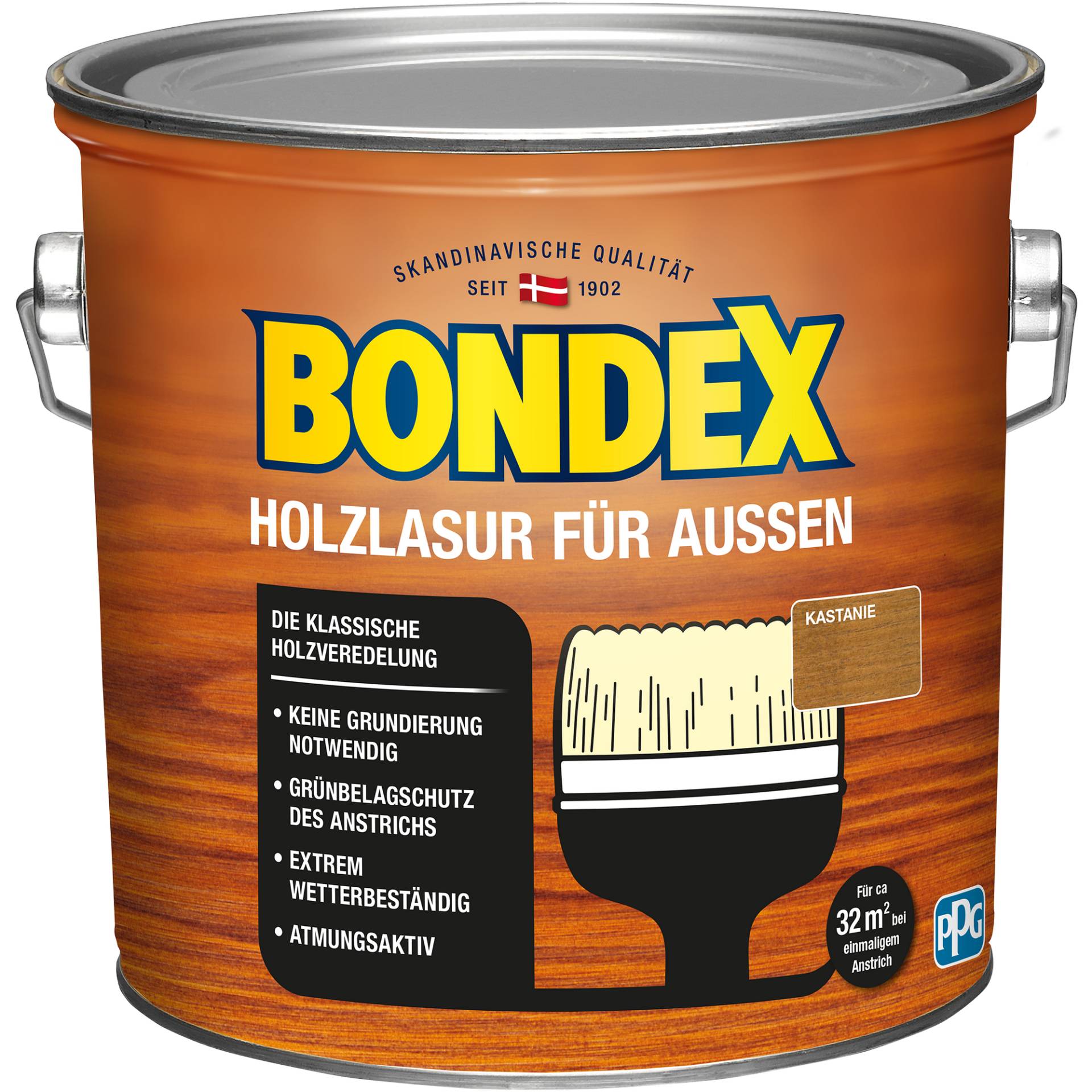 Bondex Holzlasur kastanienfarben 2,5 l von Bondex