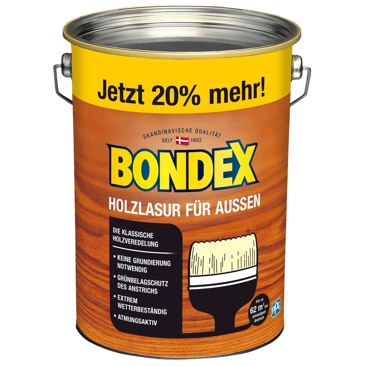 Bondex Holzlasur für Außen Mahagoni seidenglänzend 4,8 l von Bondex