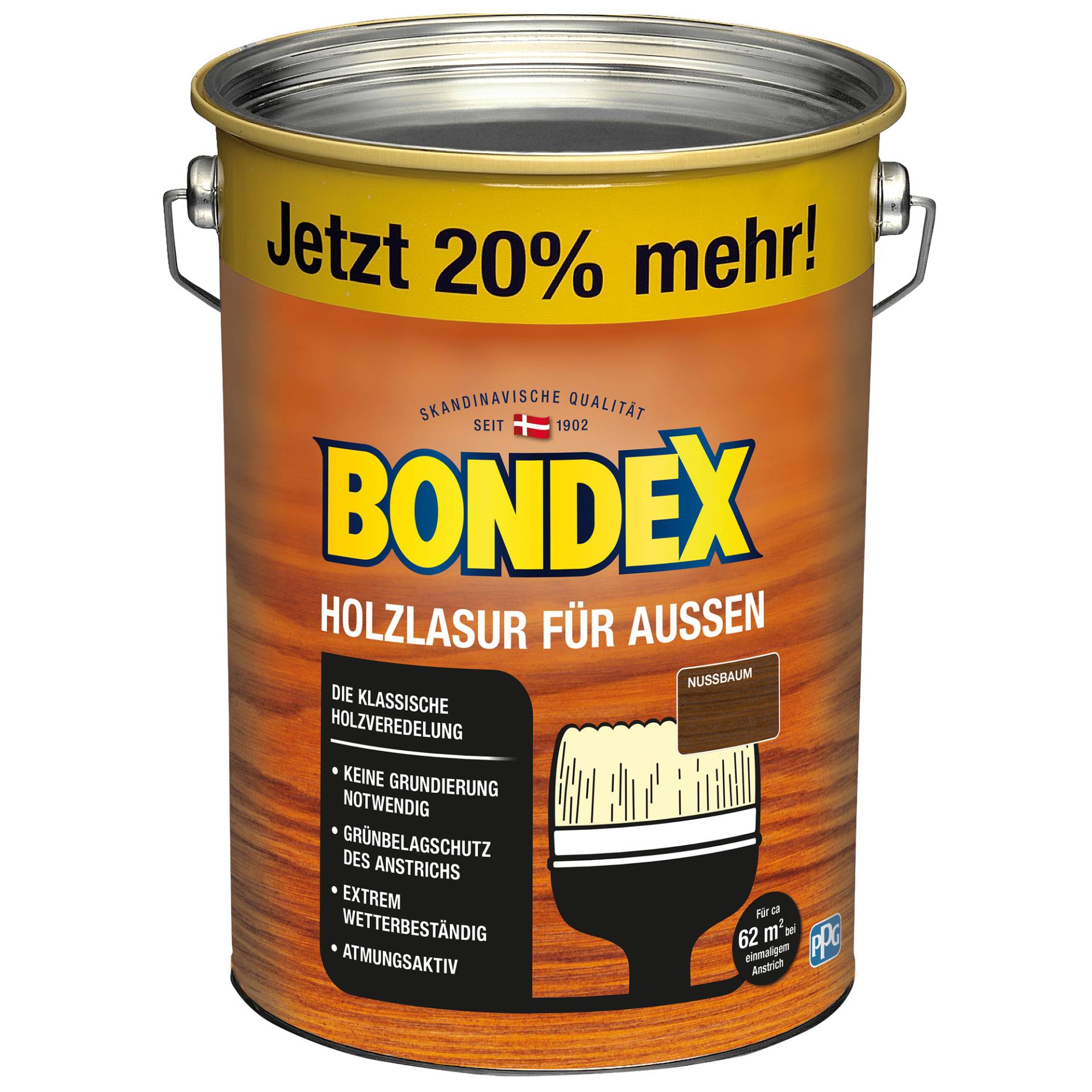 Bondex Holzlasur nussbaumfarben 4,8 l von Bondex