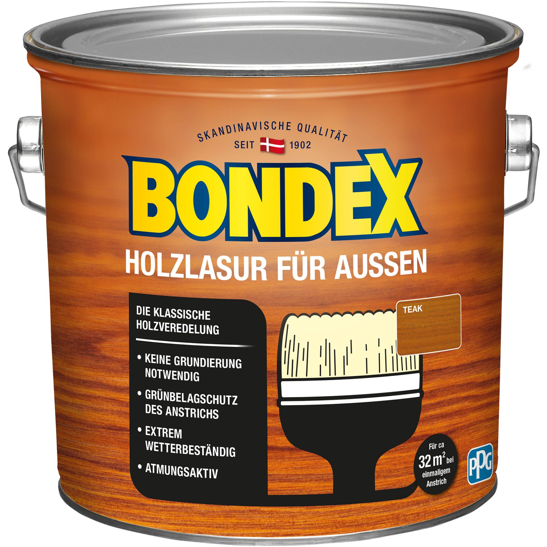 Bondex Holzlasur teakfarben 2,5 l Bondex Holzlasur teakfarben 2,5 l von Bondex