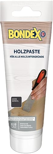 Bondex Holzpaste Eiche dunkel 120 g | Ausbesserung von Rissen, Kratzer oder Löchern | Einfache und saubere Verarbeitung | Überstreichbar nach Trocknung | Holzpaste | Holzreparatur von Bondex