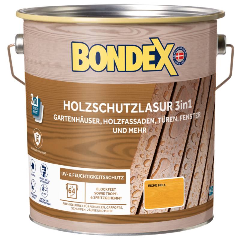 Bondex Holzschutzlasur 3in1 4 L eiche-hell von Bondex