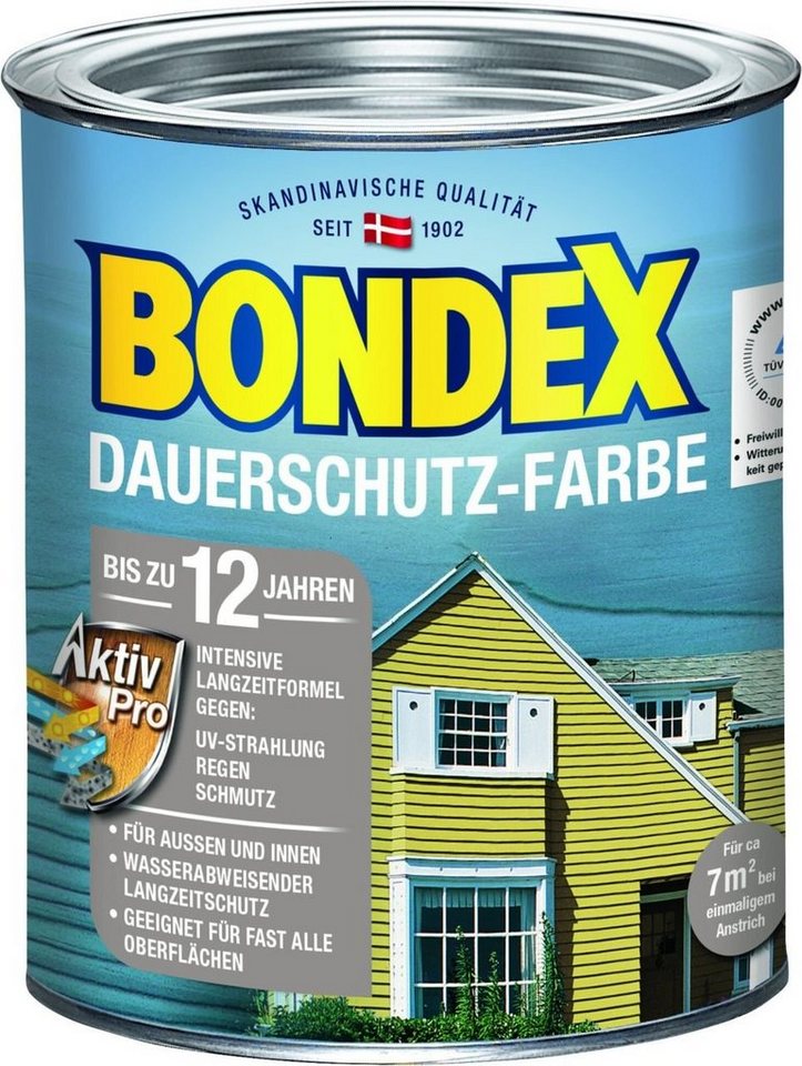 Bondex Holzschutzlasur Bondex Dauerschutz-Holzfarbe 750 ml morgenweiß von Bondex