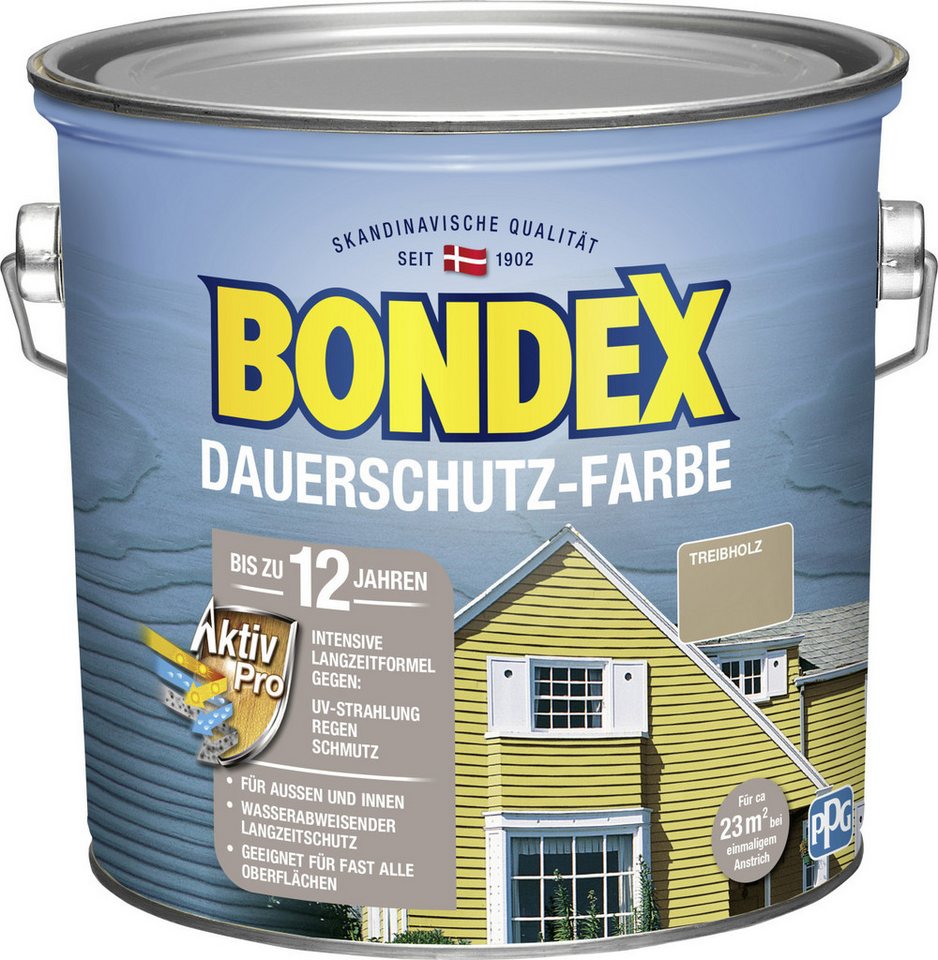 Bondex Holzschutzlasur Bondex Dauerschutzfarbe 2,5 L treibholz von Bondex