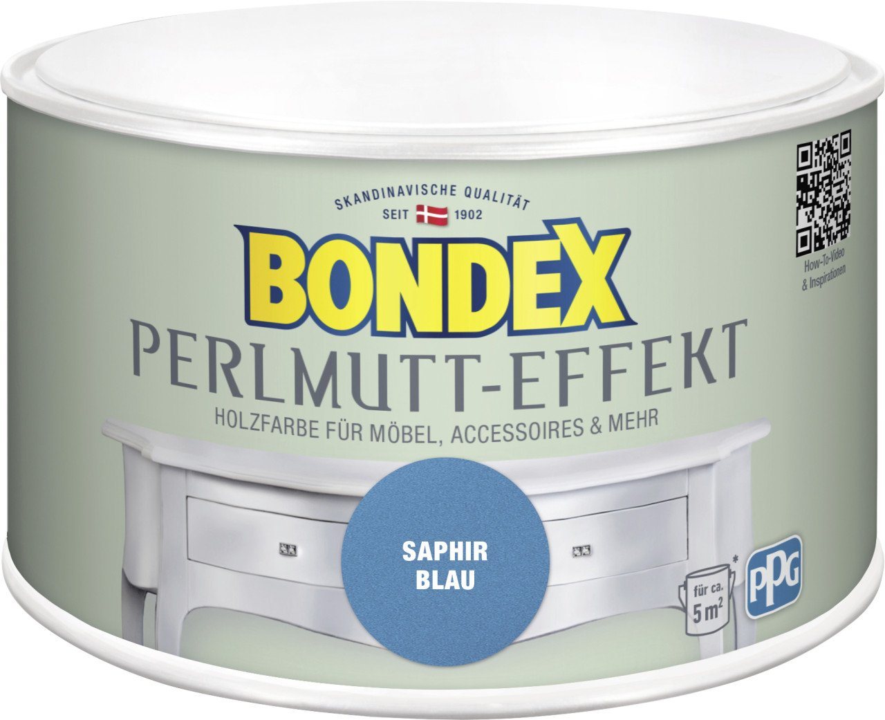 Bondex Holzschutzlasur Bondex Holzfarbe Perlmutt-Effekt 500 ml saphir von Bondex
