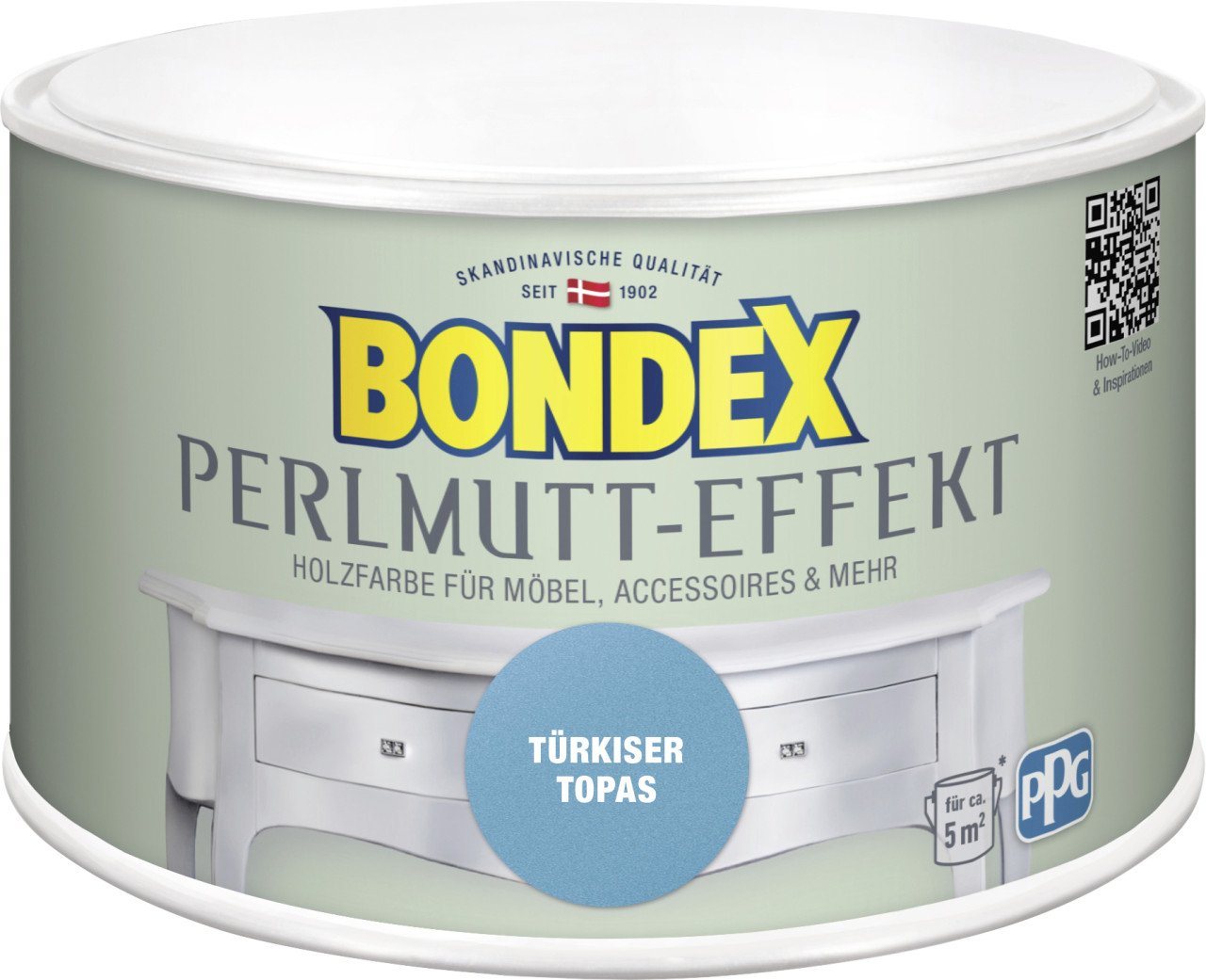 Bondex Holzschutzlasur Bondex Holzfarbe Perlmutt-Effekt 500 ml tuerkiser von Bondex