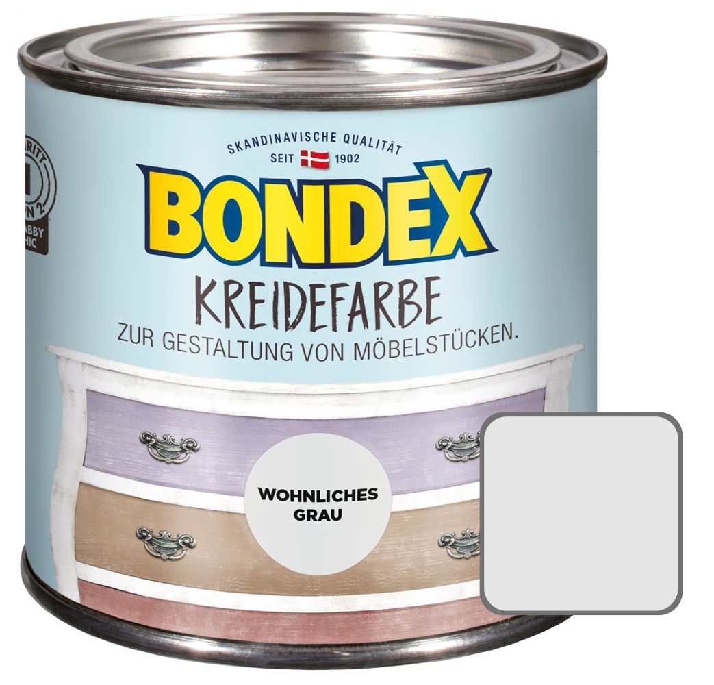 Bondex Kreidefarbe 500 ml wohnliches grau von Bondex