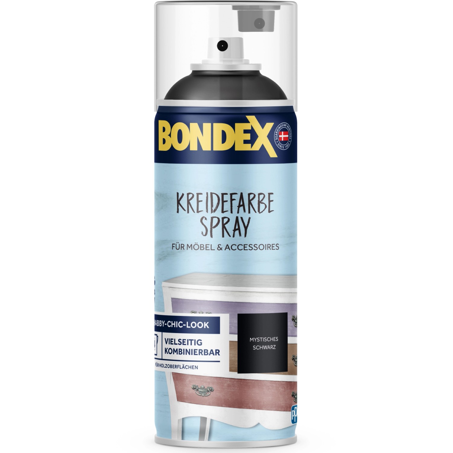 Bondex Kreidefarbe Spray Mystisches Schwarz 0,4 l von Bondex