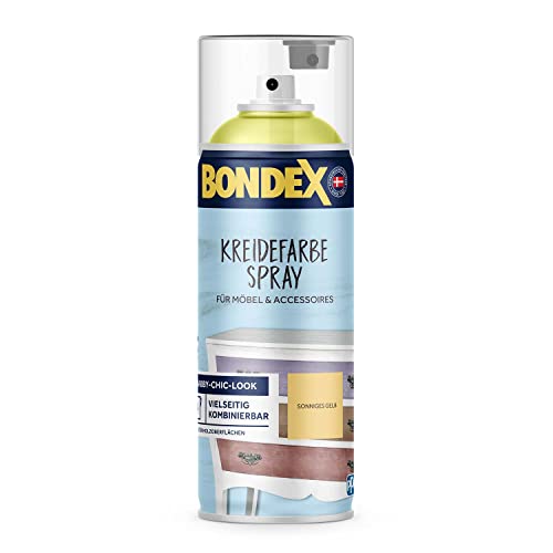 Bondex Kreidefarbe Spray Sprühfarbe 0,4l (Sonniges Gelb) von Bondex