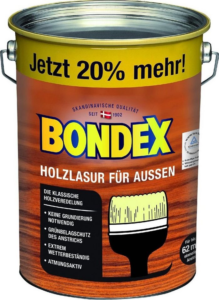 Bondex Lasur Bondex Holzlasur für Außen 4,8 L dunkelgrau von Bondex