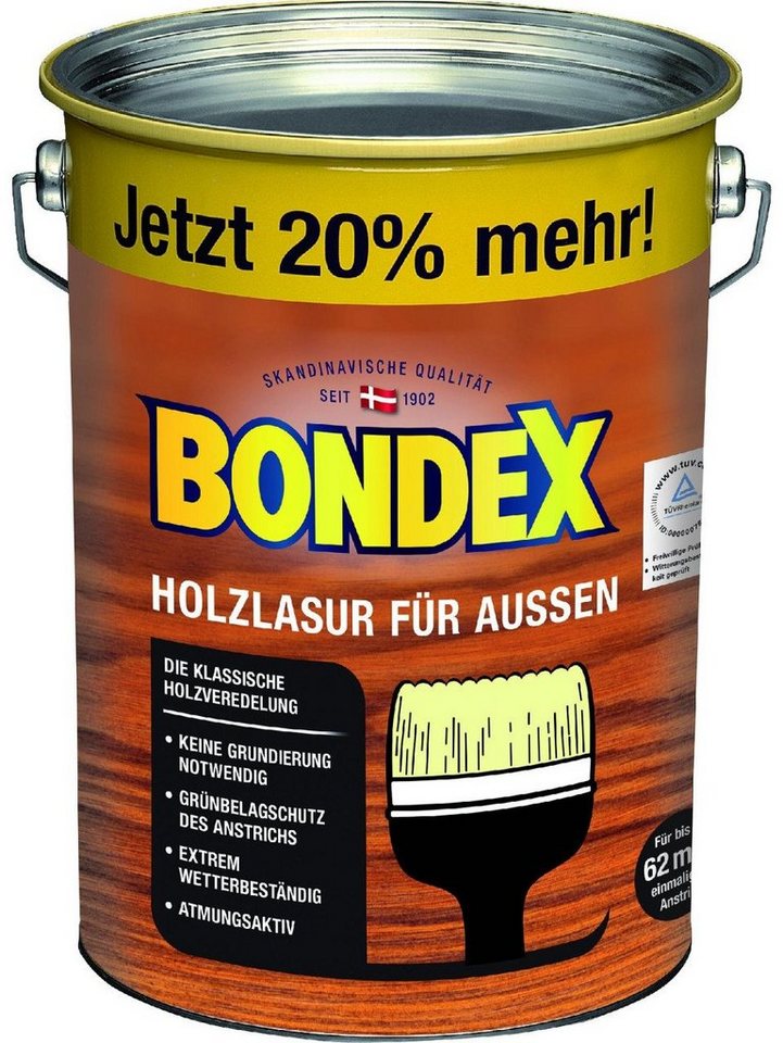 Bondex Lasur Bondex Holzlasur für Außen 4,8 L dunkelgrau von Bondex