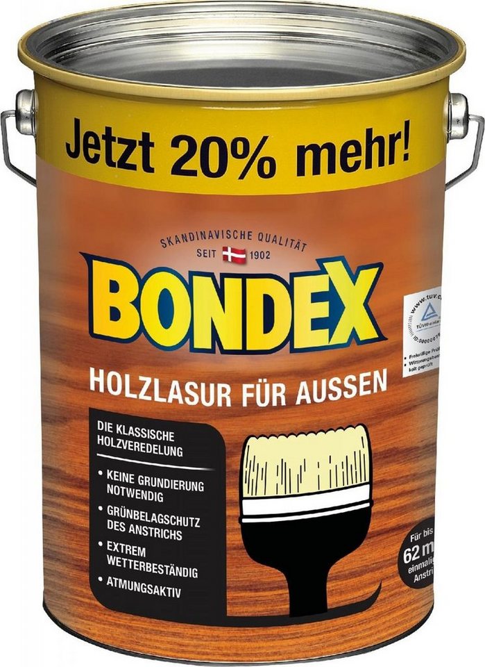 Bondex Lasur Bondex Holzlasur für Außen 4,8 L nussbaum von Bondex
