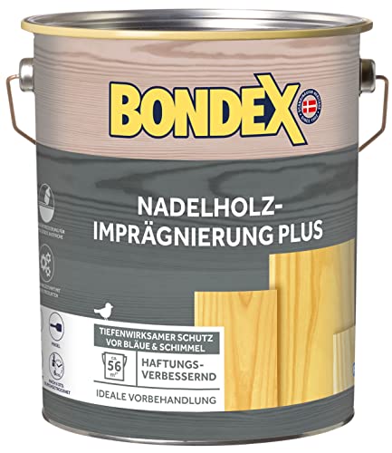 Bondex 430647 Nadelholz Imprägnierung Plus farblos 4 L für 24 m² - Tiefenwirksamer Schutz vor Bläue und Fäulnis - Holz Imprägnierung Bondex 430647 Nadelholz Imprägnierung Plus farblos 4 L für 24 m² - Tiefenwirksamer Schutz vor Bläue und Fäulnis - Holz Imprägnierung von Bondex