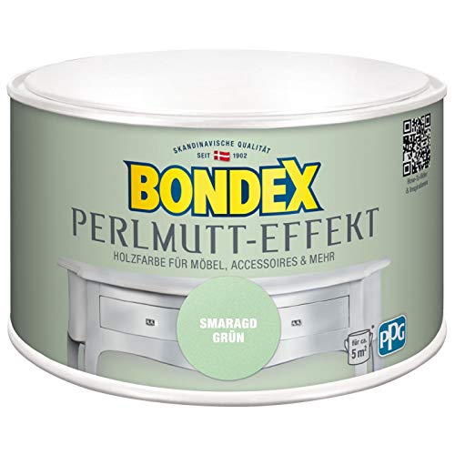 Bondex 424270 Perlmutt- Effekt smaragd gruen 0,5 L für 5 m² - Dekorationsfarben mit dezentem Perlmutt-Glanzeffekt - auch für Wände geeignet von Bondex