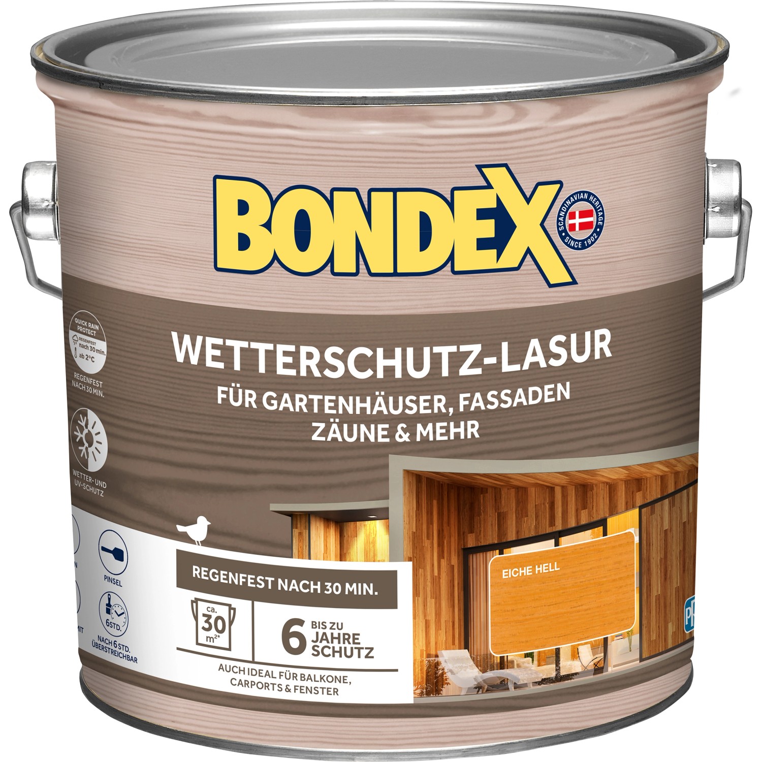 Bondex Wetterschutz-Lasur Eiche Hell 2,5 l von Bondex