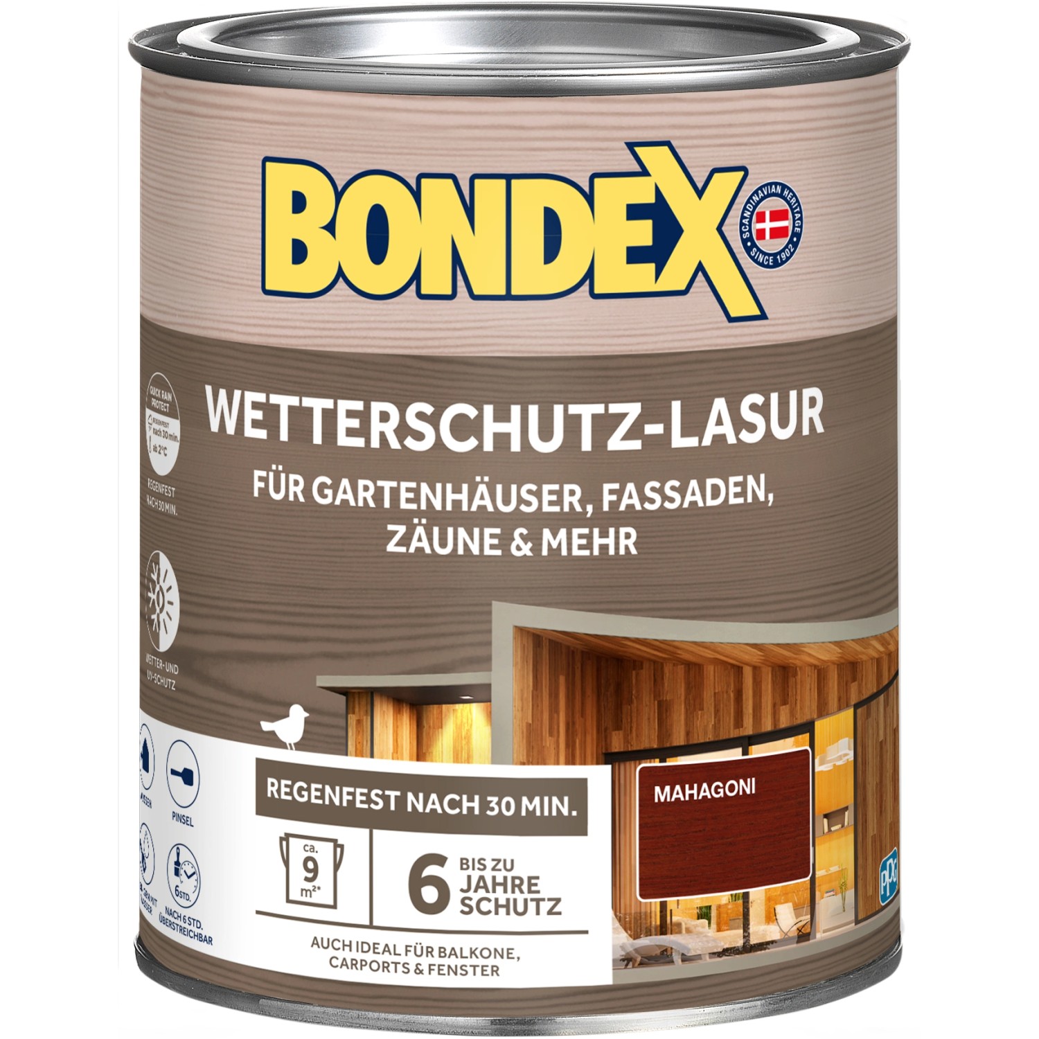 Bondex Wetterschutz-Lasur Mahagoni 750 ml von Bondex