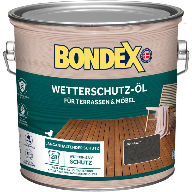Bondex Wetterschutz-Öl Anthrazit 2,5 l von Bondex