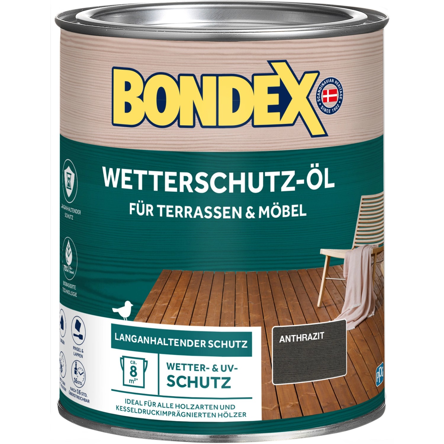 Bondex Wetterschutz-Öl Anthrazit 750 ml von Bondex