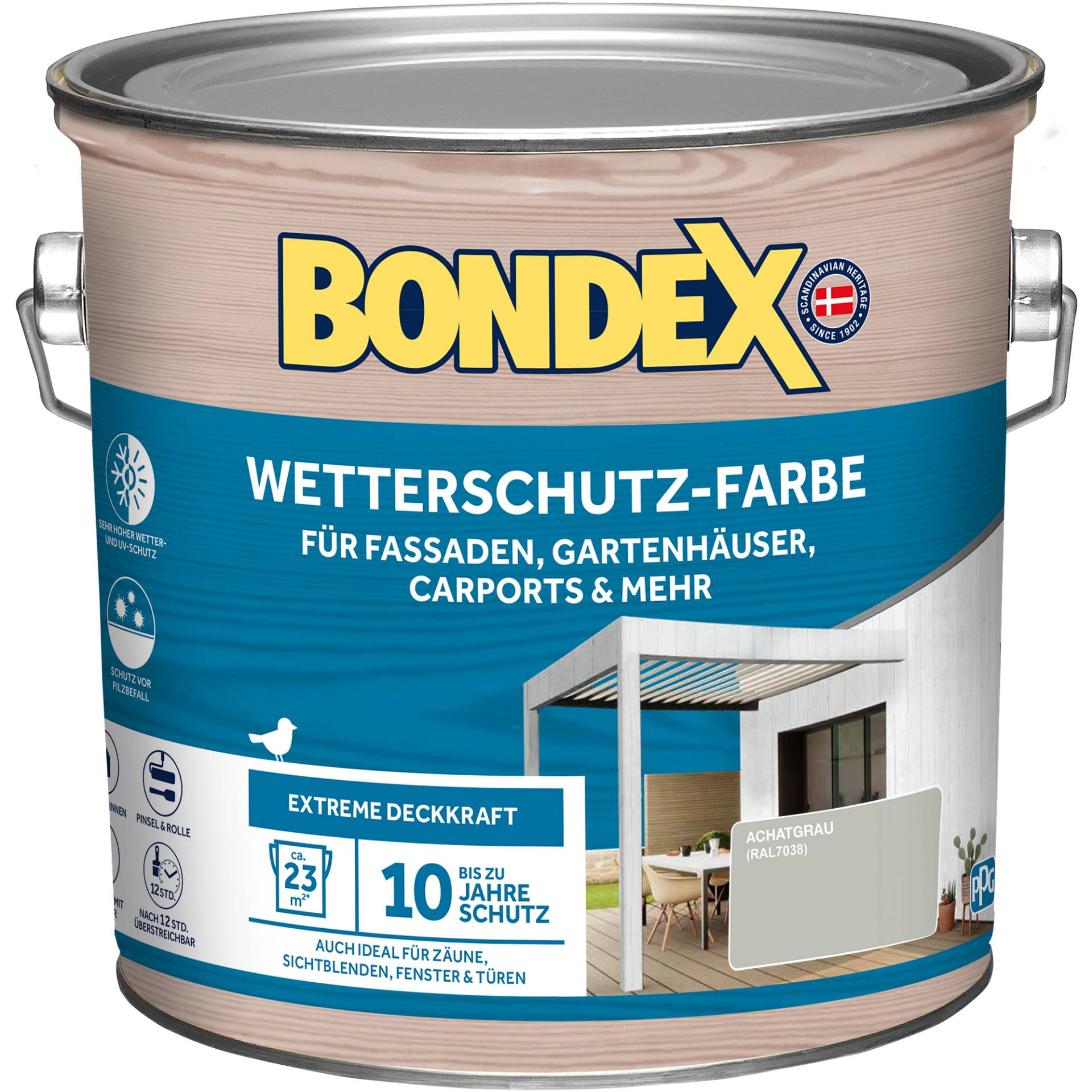 Bondex Wetterschutzfarbe achatgrau 2,5 l Bondex Wetterschutzfarbe achatgrau 2,5 l von Bondex