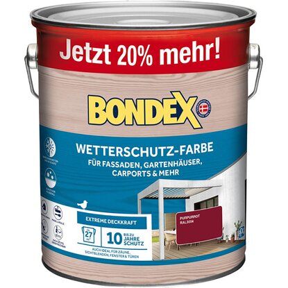 Bondex Wetterschutzfarbe purpurrot 3 L von Bondex