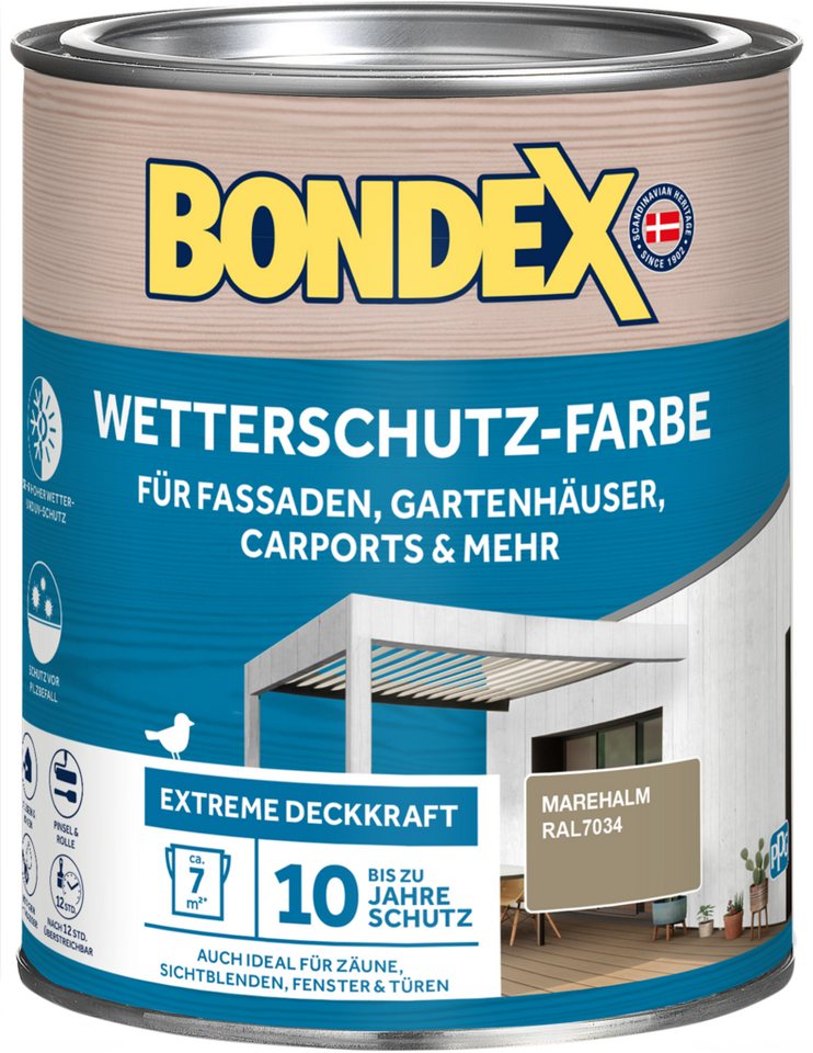 Bondex Wetterschutzfarbe witterungsbeständig, hohe Deckkraft, verschiedene Farben und Grössen von Bondex