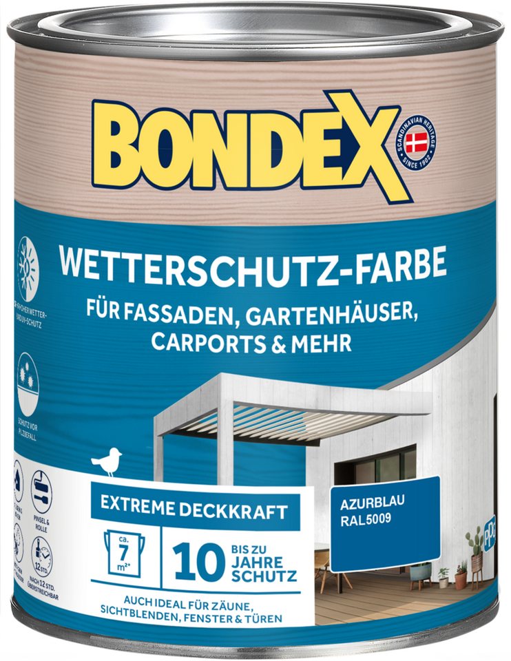 Bondex Wetterschutzfarbe witterungsbeständig, hohe Deckkraft, verschiedene Farben und Grössen von Bondex