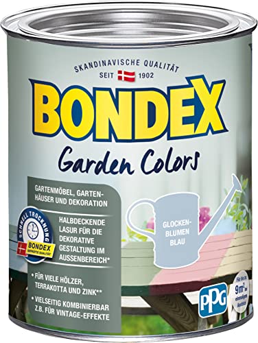 Bondex Garden Colors Behagliches Grün 0,75 L für 9 m² | Halbdeckende Farbe | Vintage-Flair | Dekorative Holzfarbe | seidenmatt | Holzlasur von Bondex