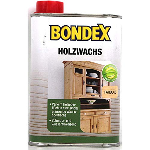 Bondex 352554 Holzwachs farblos 0,25 L für 3,25 m² - Wasser- und schmutzabweisender Holzsiegel - auf Basis natürlicher Rohstoffe von Bondex