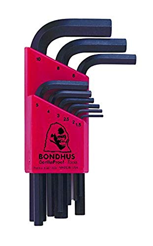 starrett Bondhus 12299 HLX9MMS L-Wrench Set 1.5mm-10mm, Red' von Bondhus