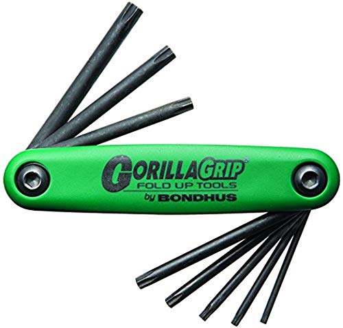 Bondhus GorillaGrip Star Tamper Resistant Klapphalter TR-TF8, Torx, 8-teilig, 12638 von Bondhus