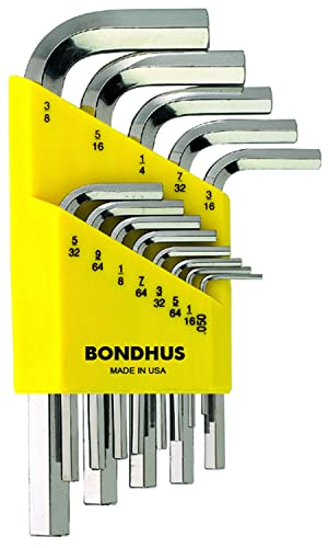 Bondhus 16238 Winkelschlüssel-Satz Sechskant HLX12SB (Inch) 12-teilig, kurz von Bondhus